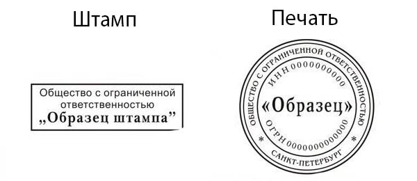 Форма печати и штампа